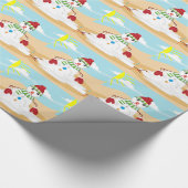 kerst in juli sneeuwman cadeaupapier (Hoek)