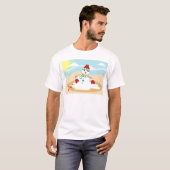 kerst in juli sneeuwman t-shirt (Voorkant volledig)