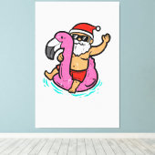 Kerst in juli Squad Funny Merry Xmas Mannen Vrouwe Canvas Afdruk (Insitu (Houten vloer))