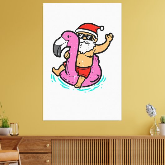 Kerst in juli Squad Funny Merry Xmas Mannen Vrouwe Canvas Afdruk (Insitu (Woonkamer))