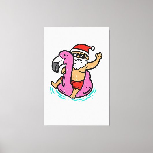 Kerst in juli Squad Funny Merry Xmas Mannen Vrouwe Canvas Afdruk (Voorkant)