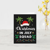 Kerst in juli Squad Grappig Zomer Kerstman Ha Kaart (Gele Bloem)