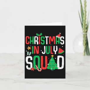 Kerst in juli Squad Grappige zomer strand vakantie Kaart