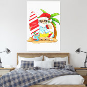 Kerst in juli Squad Shirt Groovy Summer Xmas M Canvas Afdruk (Insitu (Slaapkamer))