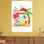 Kerst in juli Squad Shirt Groovy Summer Xmas M Canvas Afdruk (Insitu (Woonkamer))