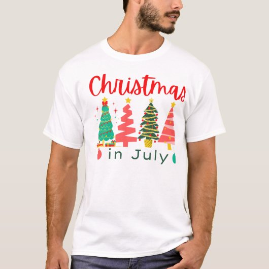 kerst in juli t-shirt (Voorkant)