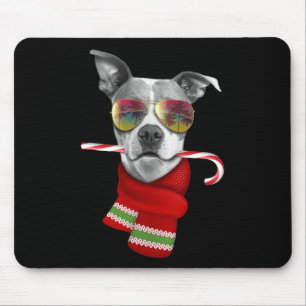 Kerst in juli T-shirt Pitbull Zonnebril Hond Liefh Muismat