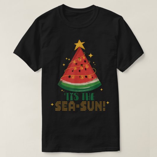Kerst in juli T-shirt Watermeloen Kerstmis (Design voorkant)