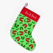 Kerst in juli Teenslippers en Holly Tropical Kleine Kerstsok (Voorkant (Hangend))