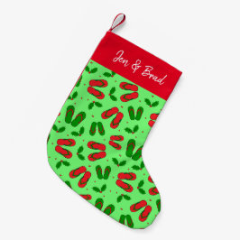 Kerst in juli Teenslippers en Holly Tropical Kleine Kerstsok