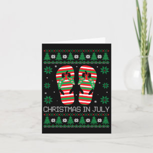 Kerst in juli Teenslippers lelijke trui stijl Su Kaart