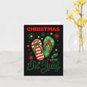 Kerst in juli Teenslippers Xmas Teenslippers Summe Kaart (Gele Bloem)