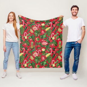 Kerst in juli Tropisch patroon Fleece Deken