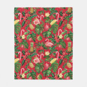 Kerst in juli Tropisch patroon Fleece Deken (Voorkant)