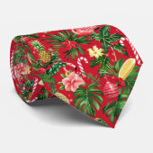 Kerst in juli Tropisch patroon Stropdas (Opgerold)