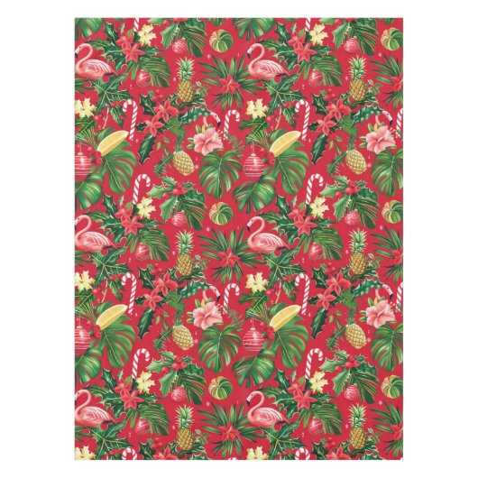 Kerst in juli Tropisch patroon Tafelkleed (Voorkant)