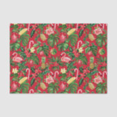 Kerst in juli Tropisch patroon Tissuepapier (Voorkant)