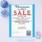 Kerst-in-juli-uitverkoop Sieraden Blauw Witte Hart Flyer (Enkel)