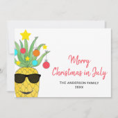 Kerst in juli vakantie Kaart (Voorkant)