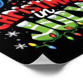 Kerst in juli Vlag Amerikaanse Zomerstrand Hawaii  Poster (Hoek)