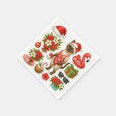 Kerst in juli voor Cat Lovers Pool Party Servet (Hoek)