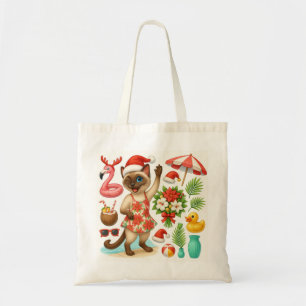 Kerst in juli voor Cat Lovers Pool Party Tote Bag