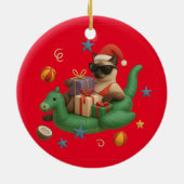 Kerst in juli voor Siamese kattenliefhebbers Keramisch Ornament (Achterkant)