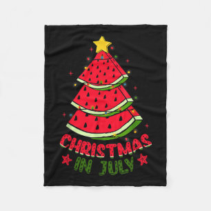 Kerst in juli Vrouwen Mannen Kinder Watermeloen Xm Fleece Deken
