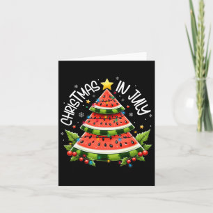 Kerst in juli Vrouwen Mannen Kinder Watermeloen Xm Kaart