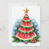 Kerst in juli Watermeloen Boom Feestdagenkaart (Achterkant)
