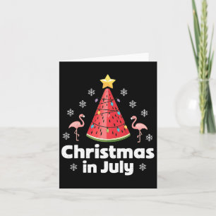Kerst in juli Watermeloen boom Funny Flamingo X Kaart