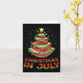 Kerst In Juli Watermeloen Kerstboom Zomer1 Kaart (Gele Bloem)