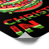 Kerst In Juli Watermeloen Kerstboom Zomer1 Poster (Hoek)