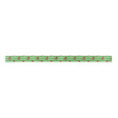 Kerst in juli Watermeloen Tree Stripe Ribbon Satijnen Lint (Voorkant)