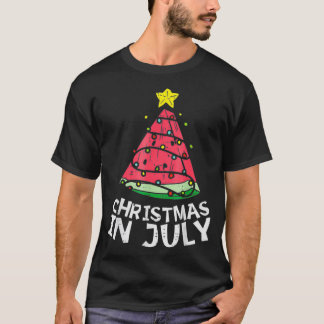 Kerst in juli Watermeloen Xmas Tree Summer trine T-shirt