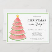 Kerst in juli Watermeloen Zomer Kaart (Voorkant)