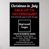 Kerst in juli Zakelijke verkoop Zwart Poster (Voorkant)