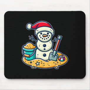 Kerst in juli Zandsneeuwman Santa Hat Shovel Xm Muismat