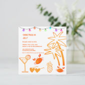 Kerst in juli zomer strandfeest   kaart (Staand voorkant)