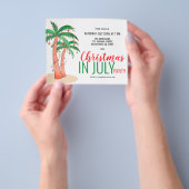Kerst in juli zomerfeest flyer (Hand)