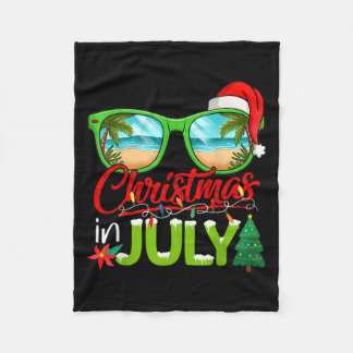 Kerst in juli Zonnebril Santa Hat Summer Beach Fleece Deken