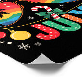 Kerst In Juli Zonnebril Strand Kerstman Hoed Manne Poster (Hoek)