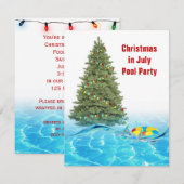 Kerst-in-juli-zwembadfeest Kaart (Voorkant / Achterkant)