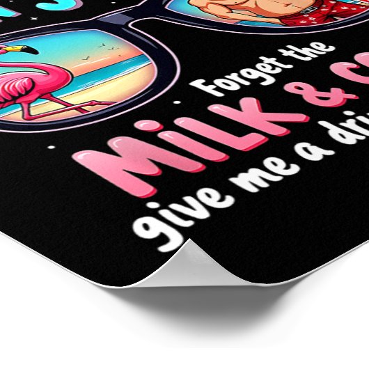 Kerst in juni vergeet de zomer van melk en koekjes poster (Hoek)