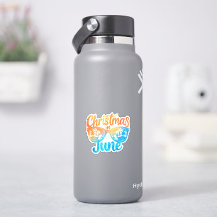 Kerst in juni zonnebril grappige zomer vakantie sticker