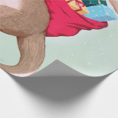 Kerst in Kangaroo - Australische kerstkunst Cadeaupapier (Hoek)