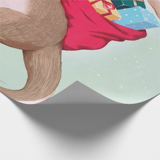 Kerst in Kangaroo - Australische kerstkunst Cadeaupapier (Hoek)