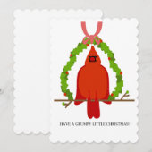 Kerst in kardinaal feestdagenkaart (Voorkant / Achterkant)