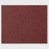 Kerst in Maroon White Polka Dots Cadeaupapier (Vlak)