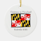 Kerst in Maryland Gepersonaliseerd Ornament (Voorkant)